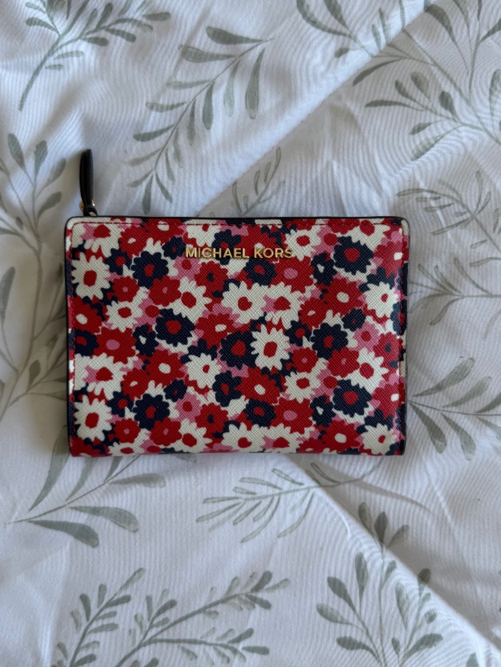 Michael Kors Multicolor Floral Begonia Leather Compact Wallet
